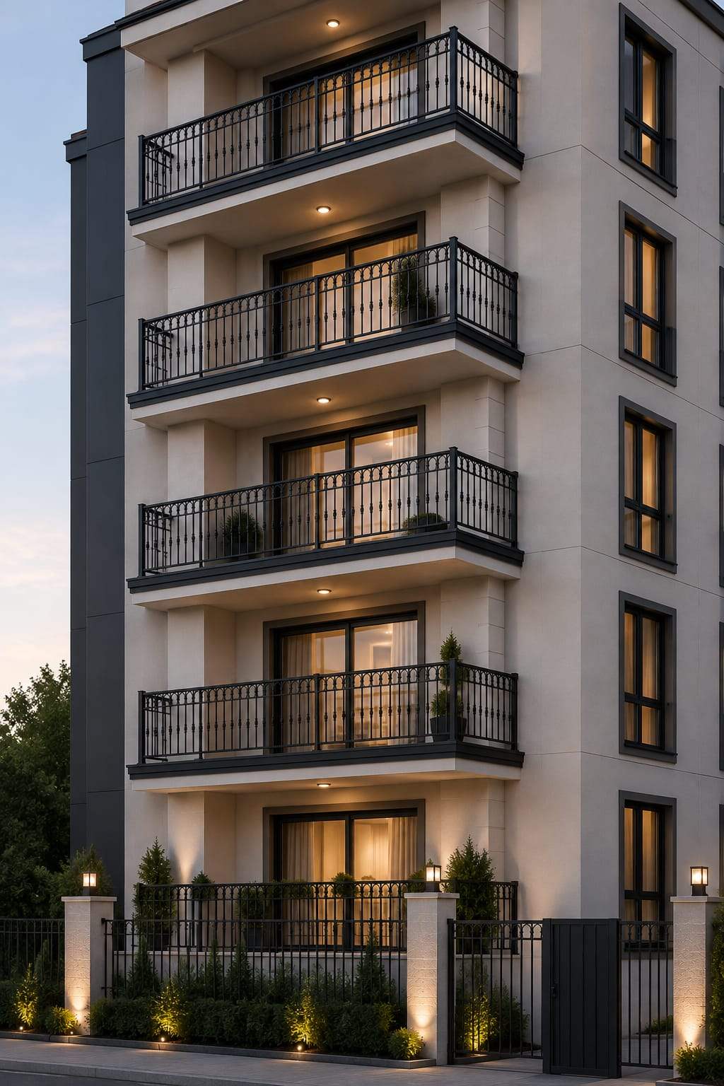 modern paslanmaz balkon korkuluğu